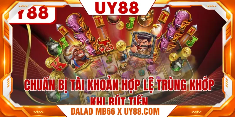 Chuẩn bị tài khoản hợp lệ trùng khớp khi rút tiền