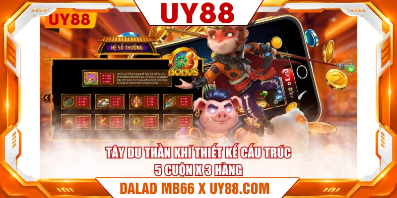 Tây Du Thần Khí thiết kế cấu trúc 5 cuộn x 3 hàng